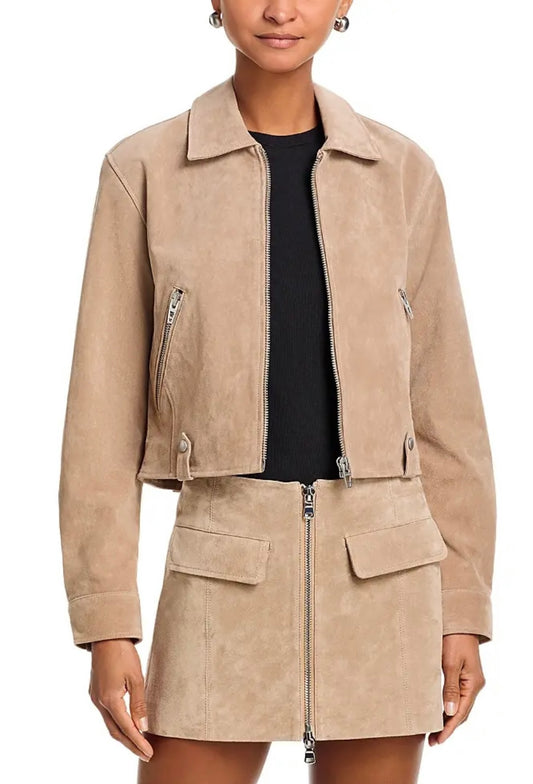 CROPPED SUEDE JACKET