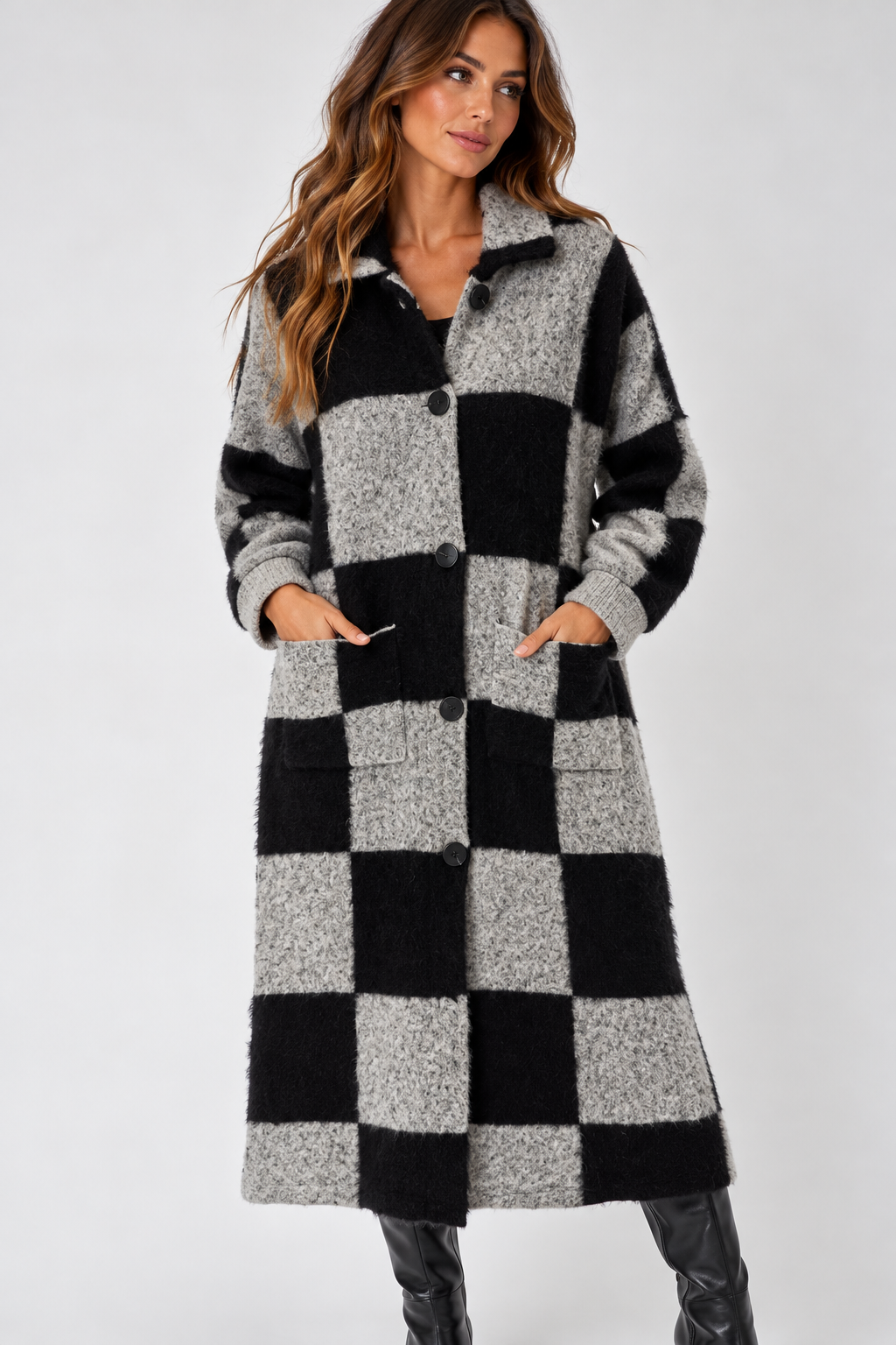 CHECKER BOARD COAT