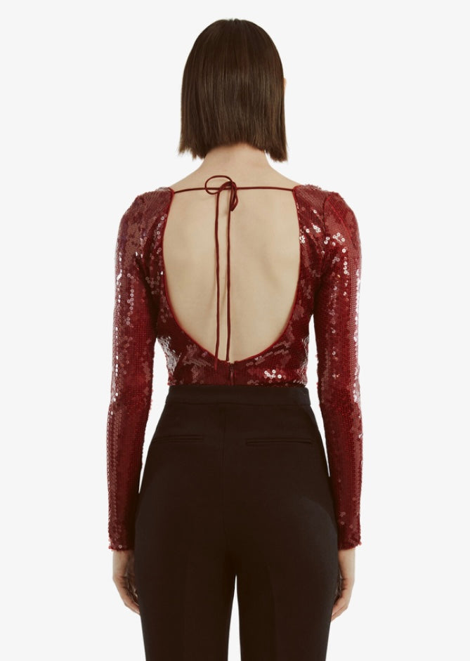 VERONA BURGUNDY BODYSUIT