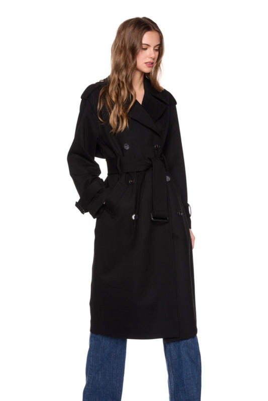 DOUBLE KNIT TRENCH COAT