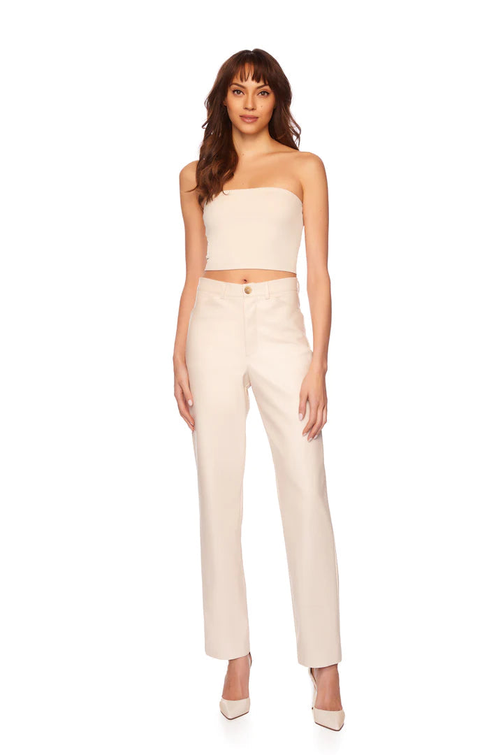BLANCHED LEATHER PANT