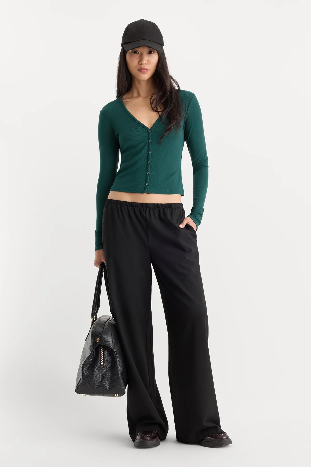 GOOD AMERICAN RIB CARDIGAN