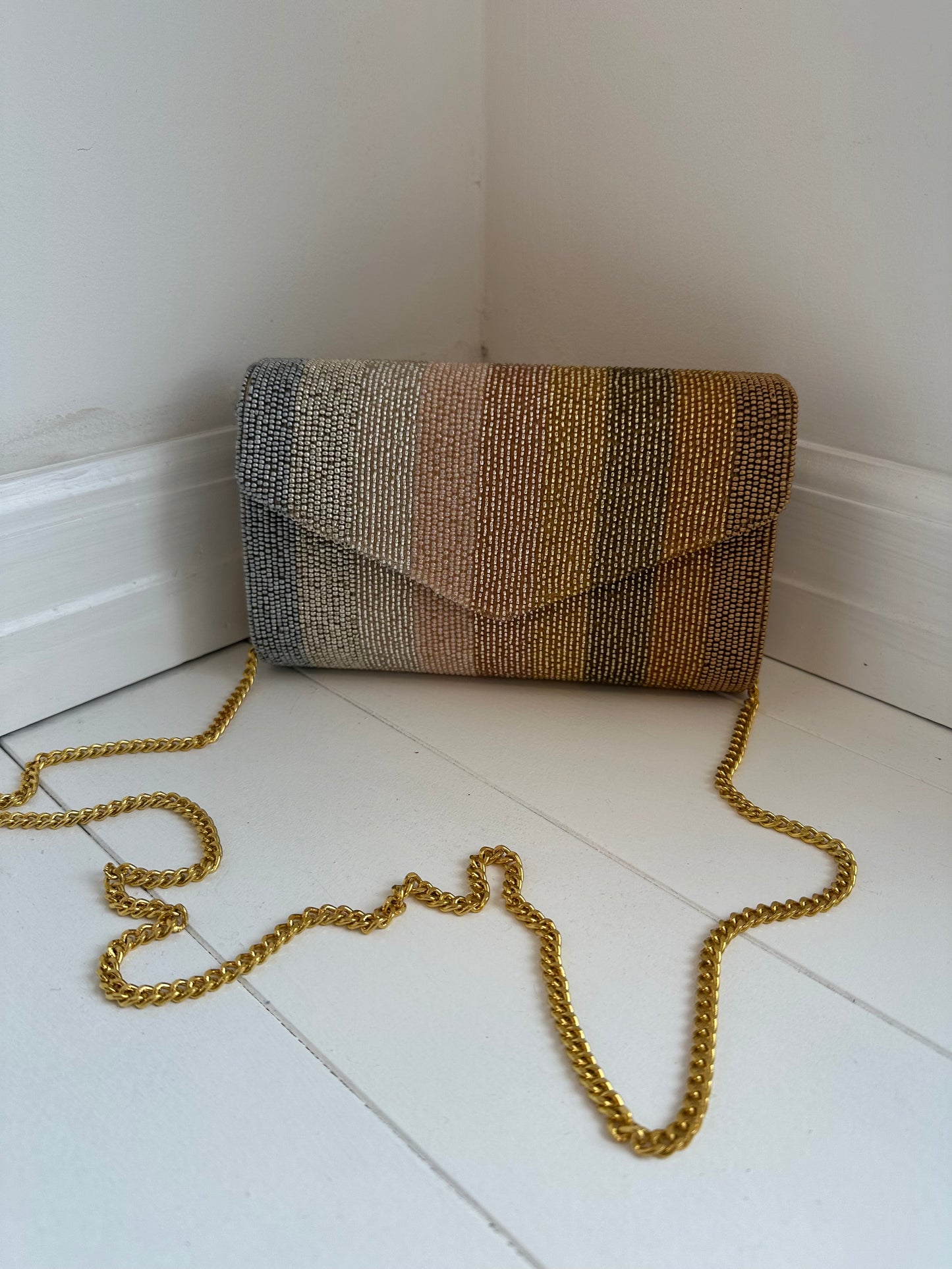 GOLD SILVER OMBRE CLUTCH