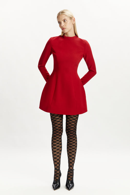 DELPHI LONG SLEEVE MINI DRESS