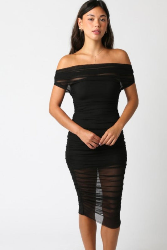 MESH MIDI DRESS