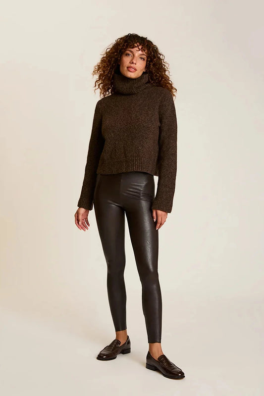 COMMANDO FAUX LEATHER LEGGING IN ESPRESSO