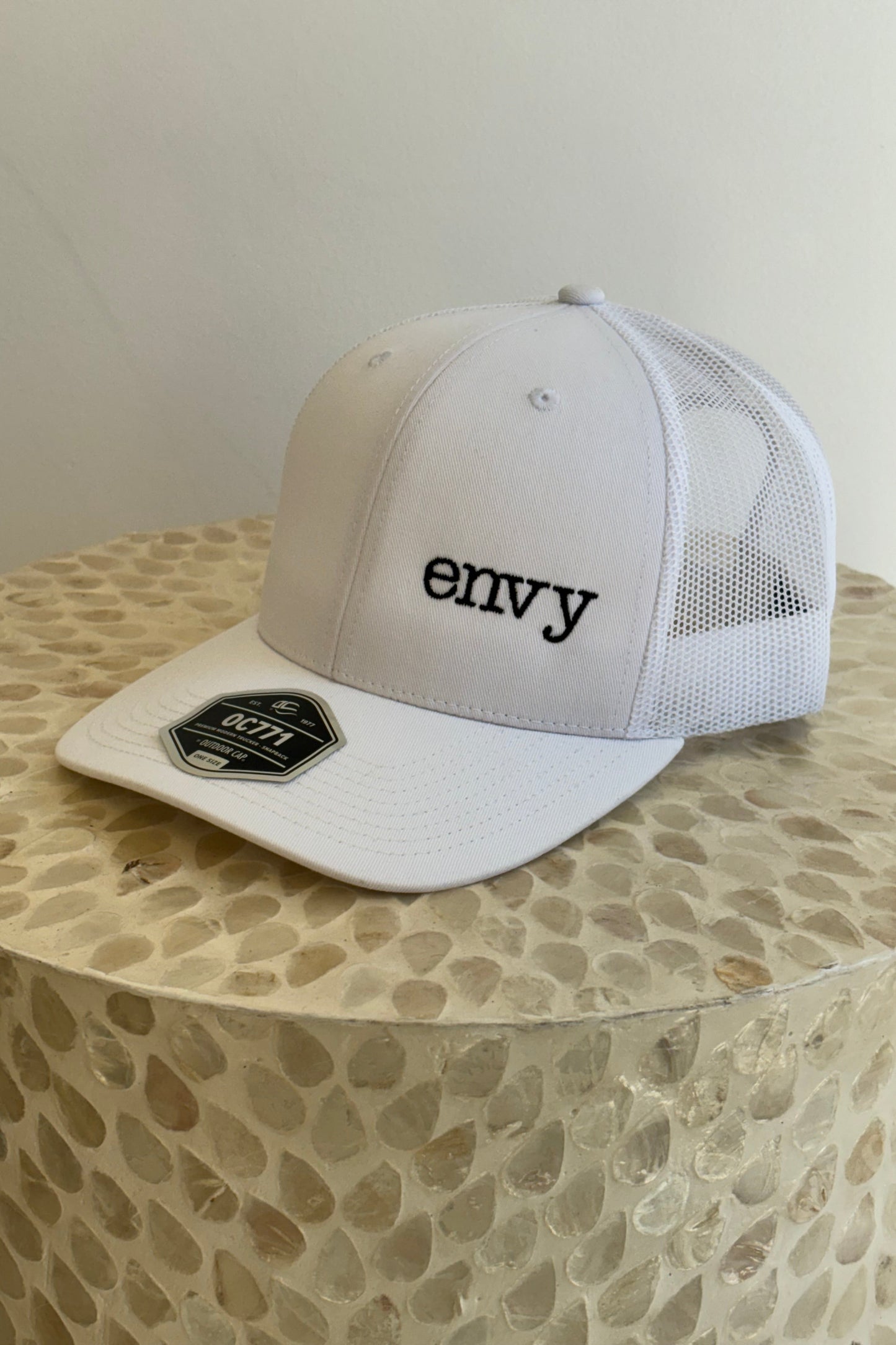 White Envy Trucker Hat