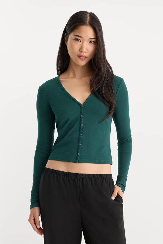 GOOD AMERICAN RIB CARDIGAN