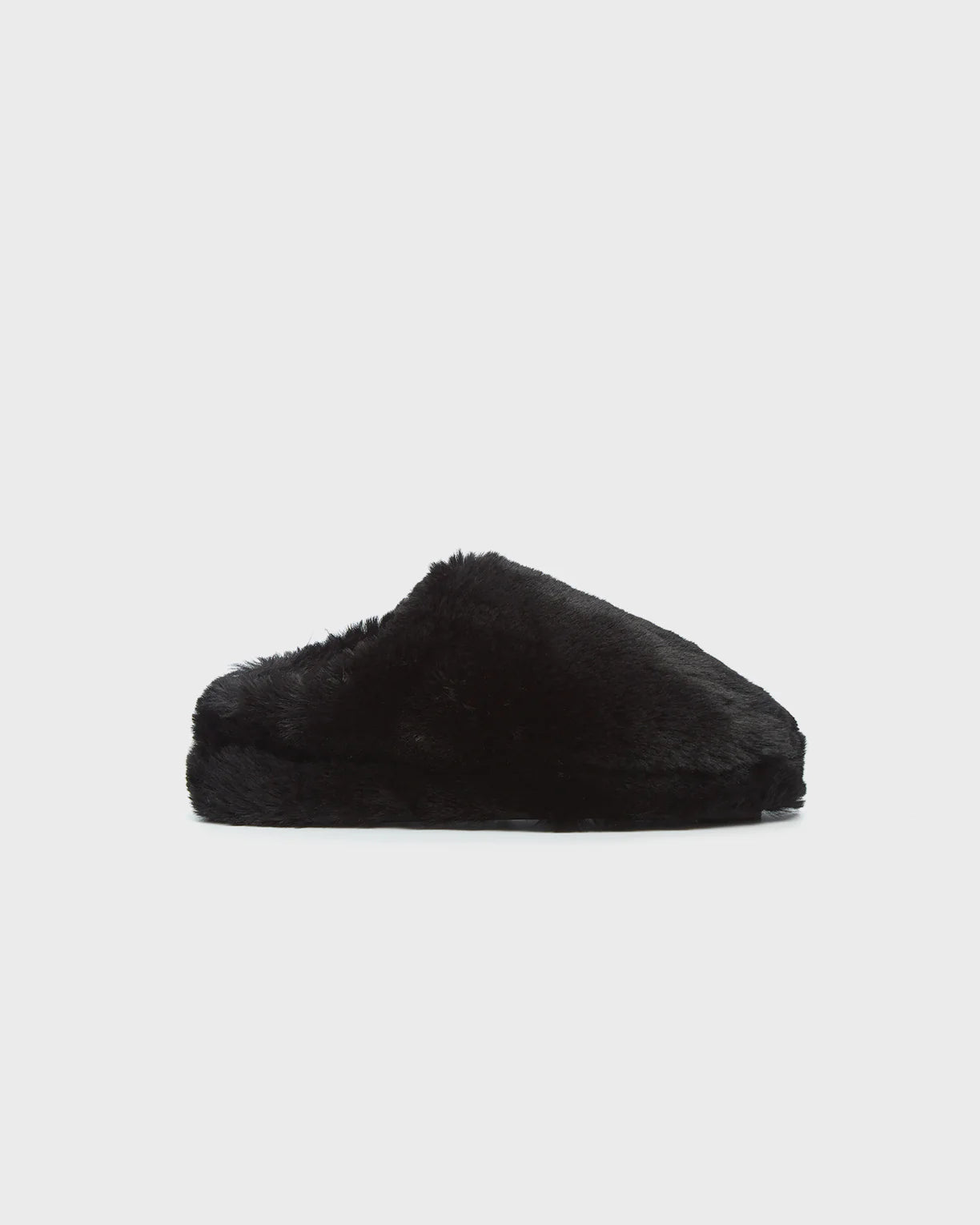 MISHA PLUSH MULE BLACK