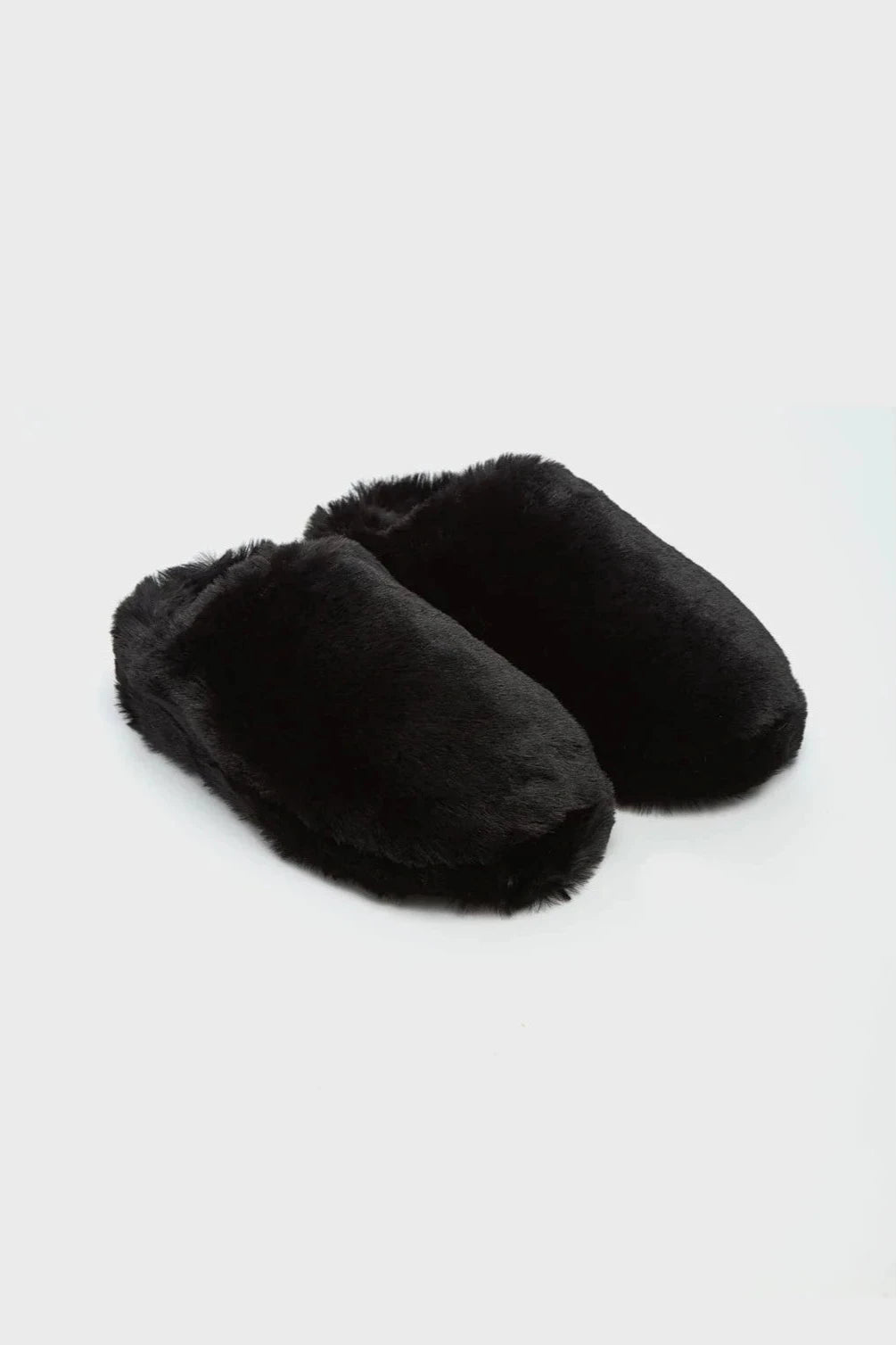 MISHA PLUSH MULE BLACK