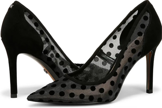 HAZEL POLKA DOT MESH PUMP