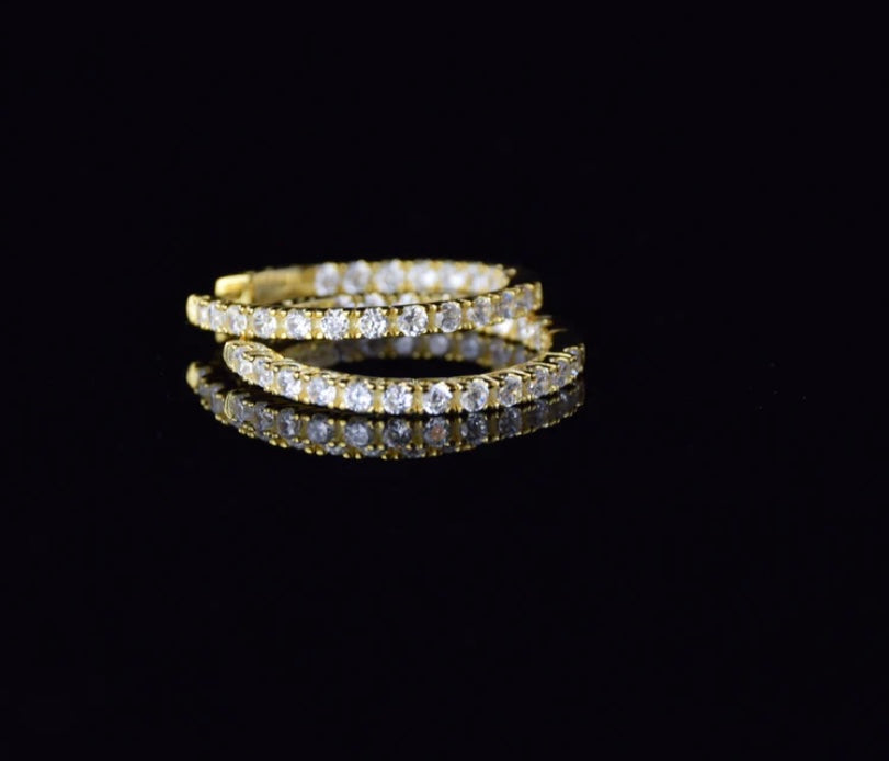 CLASSIC DIAMOND HOOPS