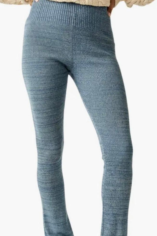 FREE PEOPLE BLUE KNIT PANT