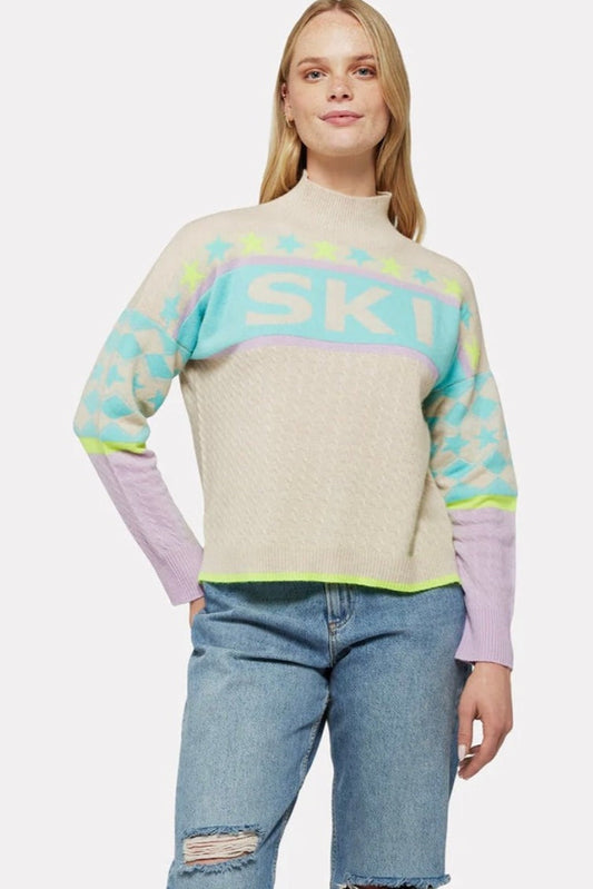 ALPINE SKI CASHMERE MOCK NECK