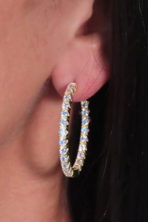 CLASSIC DIAMOND HOOPS