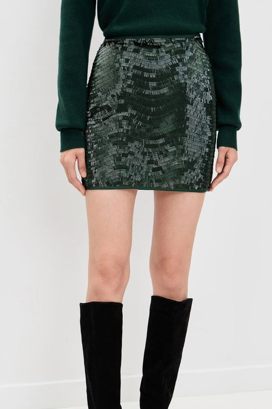 CYPRUS SWIRL SEQUIN SKIRT