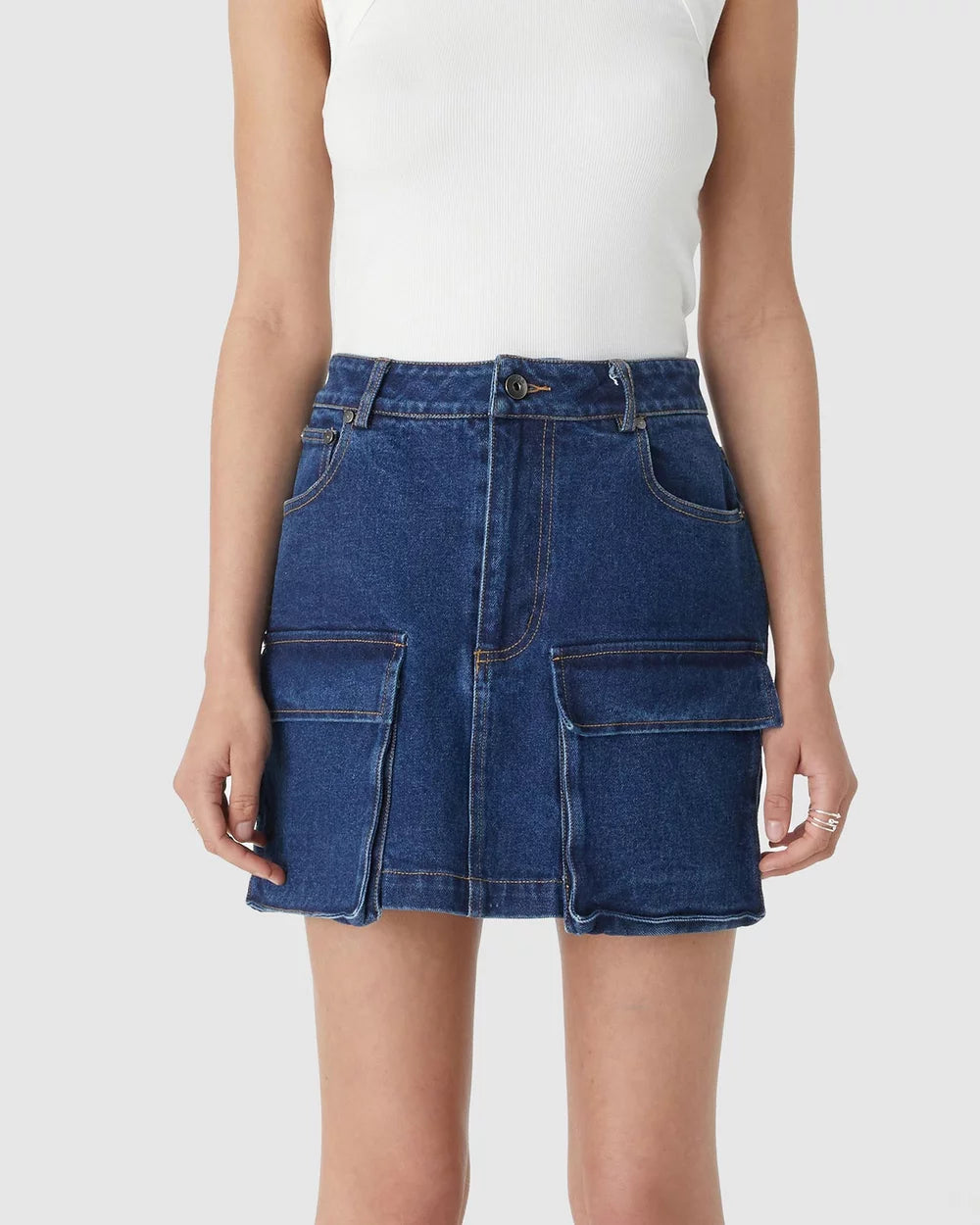 ALED DENIM POCKET SKIRT