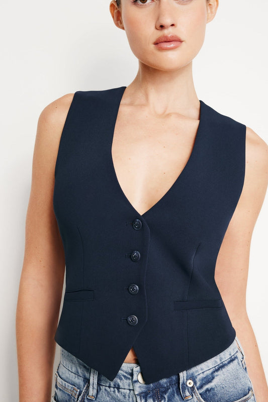 LUXE SUITING VEST NAVY