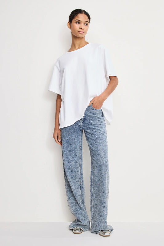 GOOD SKATE WIDE CRYSTAL JEANS