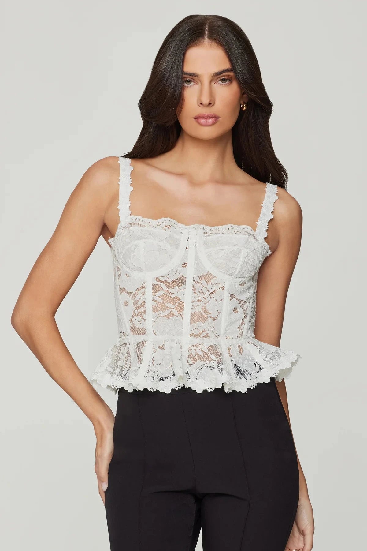 NICOLE MESH LACE BUSTIER