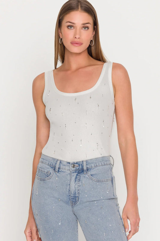 EVITA EMBELLISHED TOP