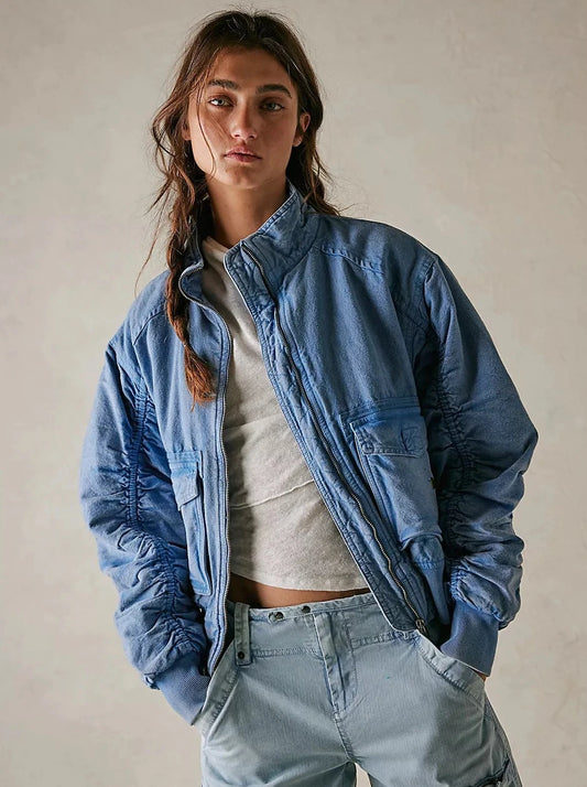 FREE PEOPLE FLYING HIGH BOMBER