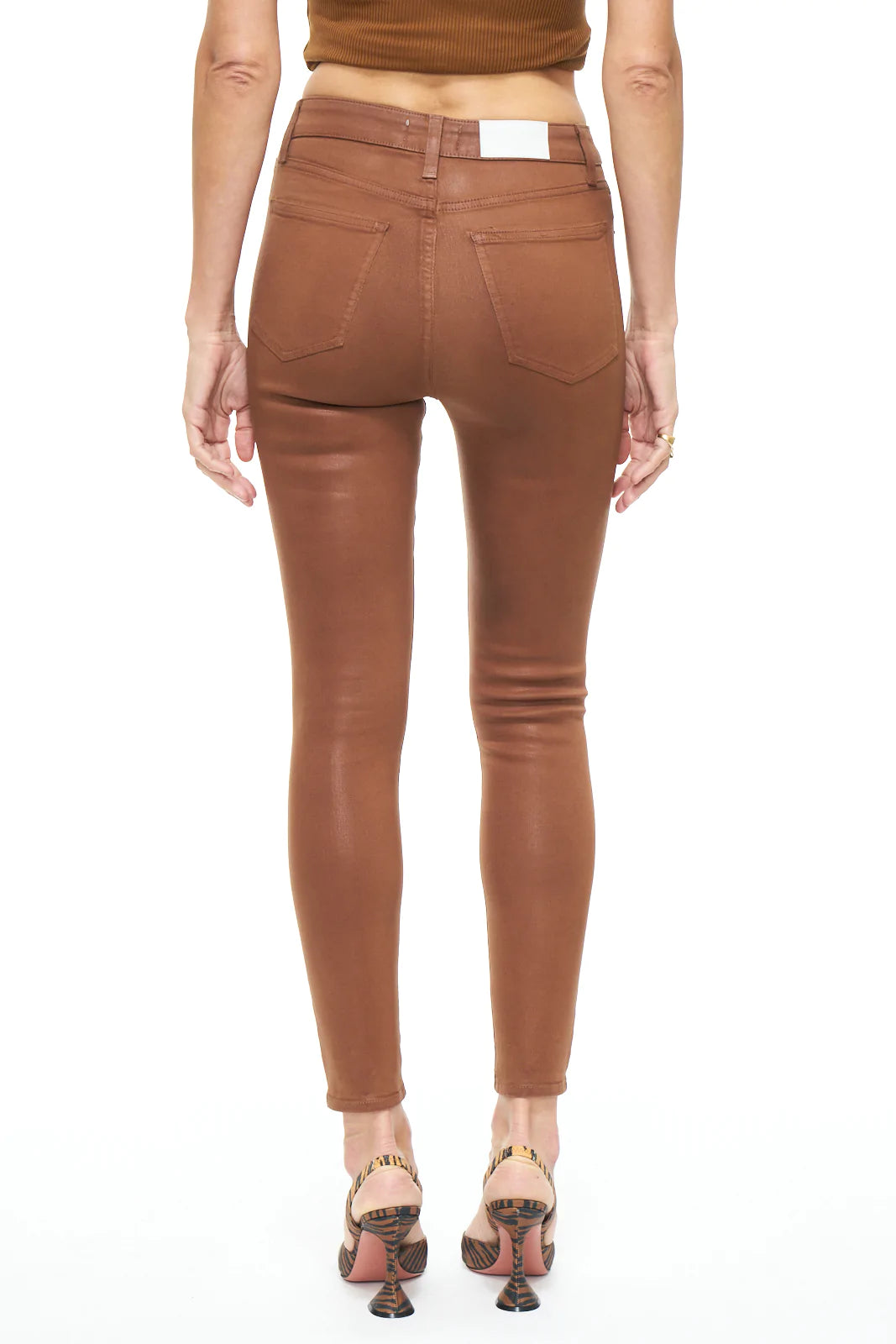 ALINE COGNAC SKINNY HIGH RISE