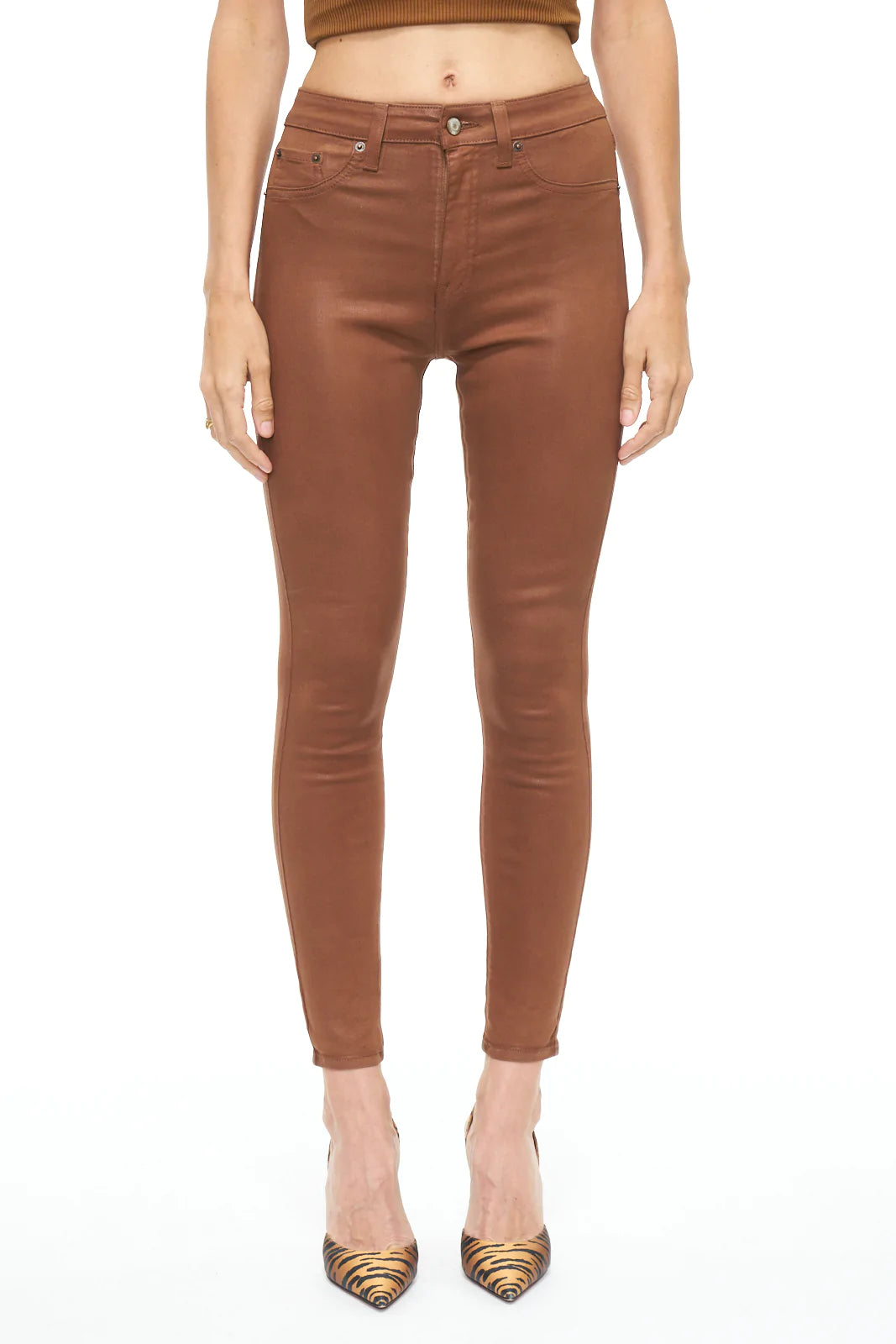 ALINE COGNAC SKINNY HIGH RISE