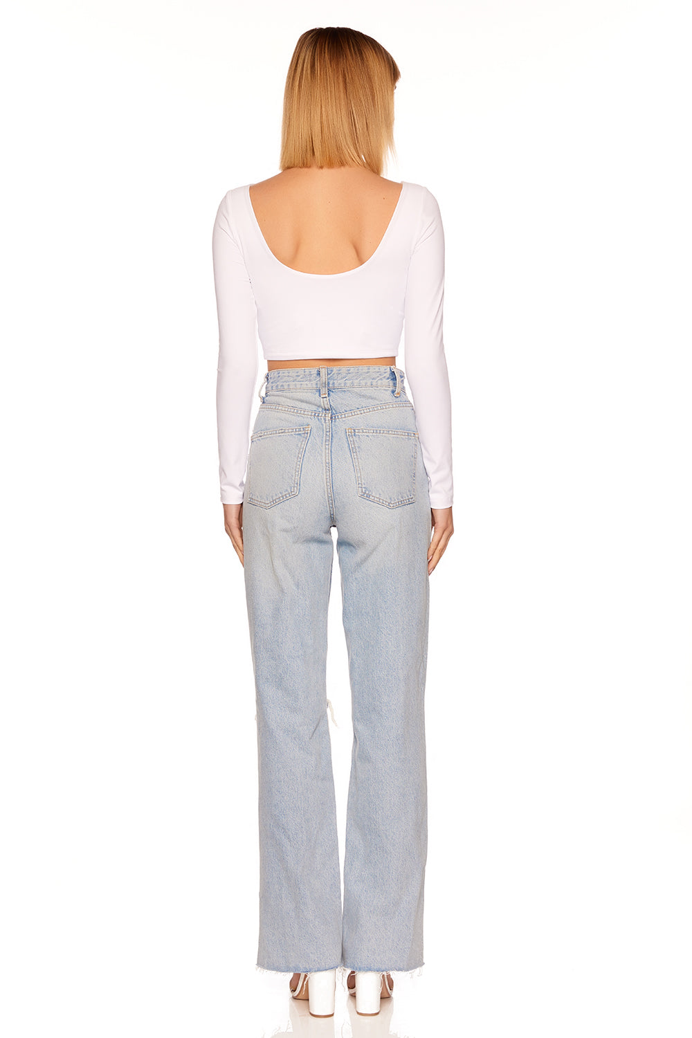 NINA SCOOP BACK CROP TOP