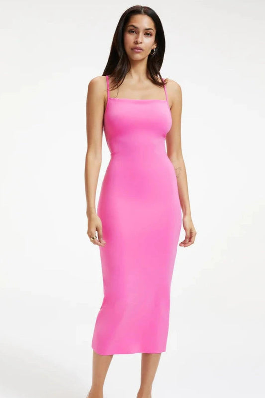 Good American Pink Scuba Dress