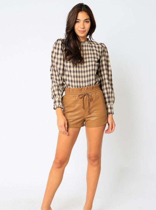 Gail Faux Leather Shorts