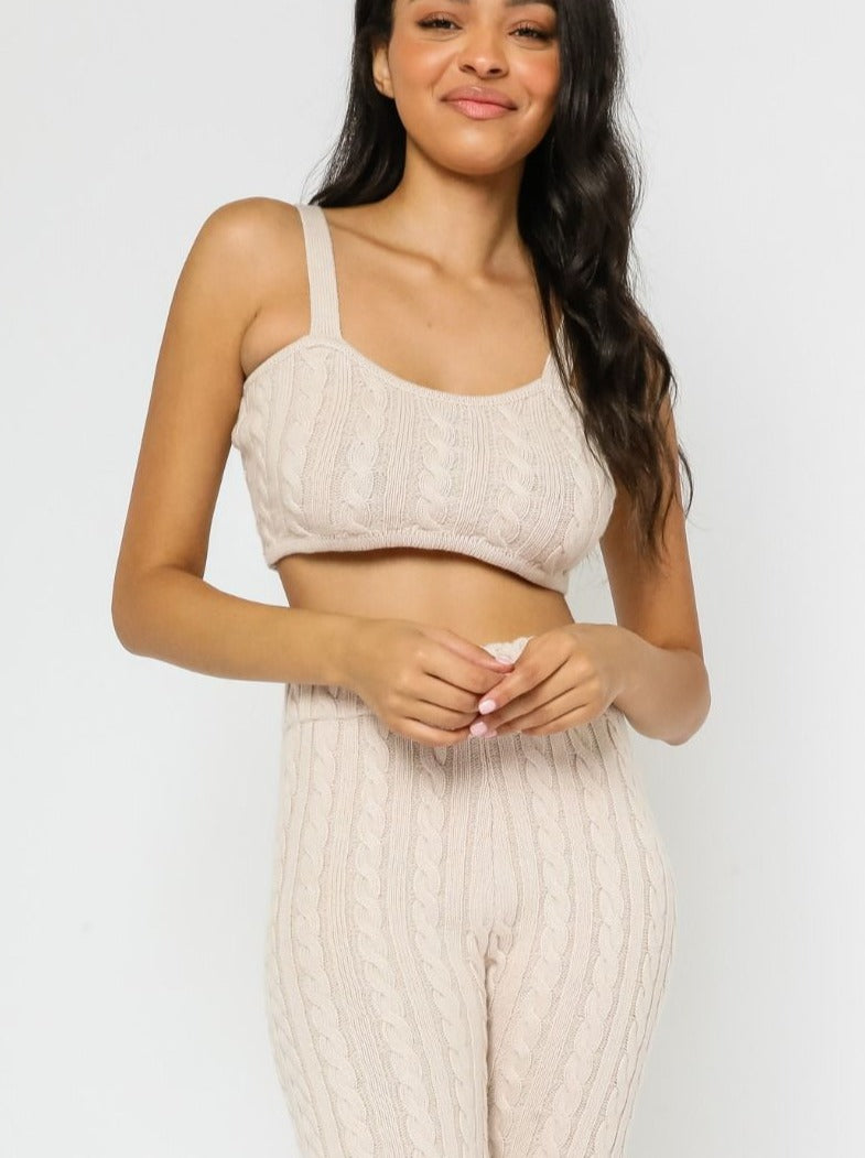 Cable Knit Crop Top